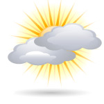 Partly cloudy